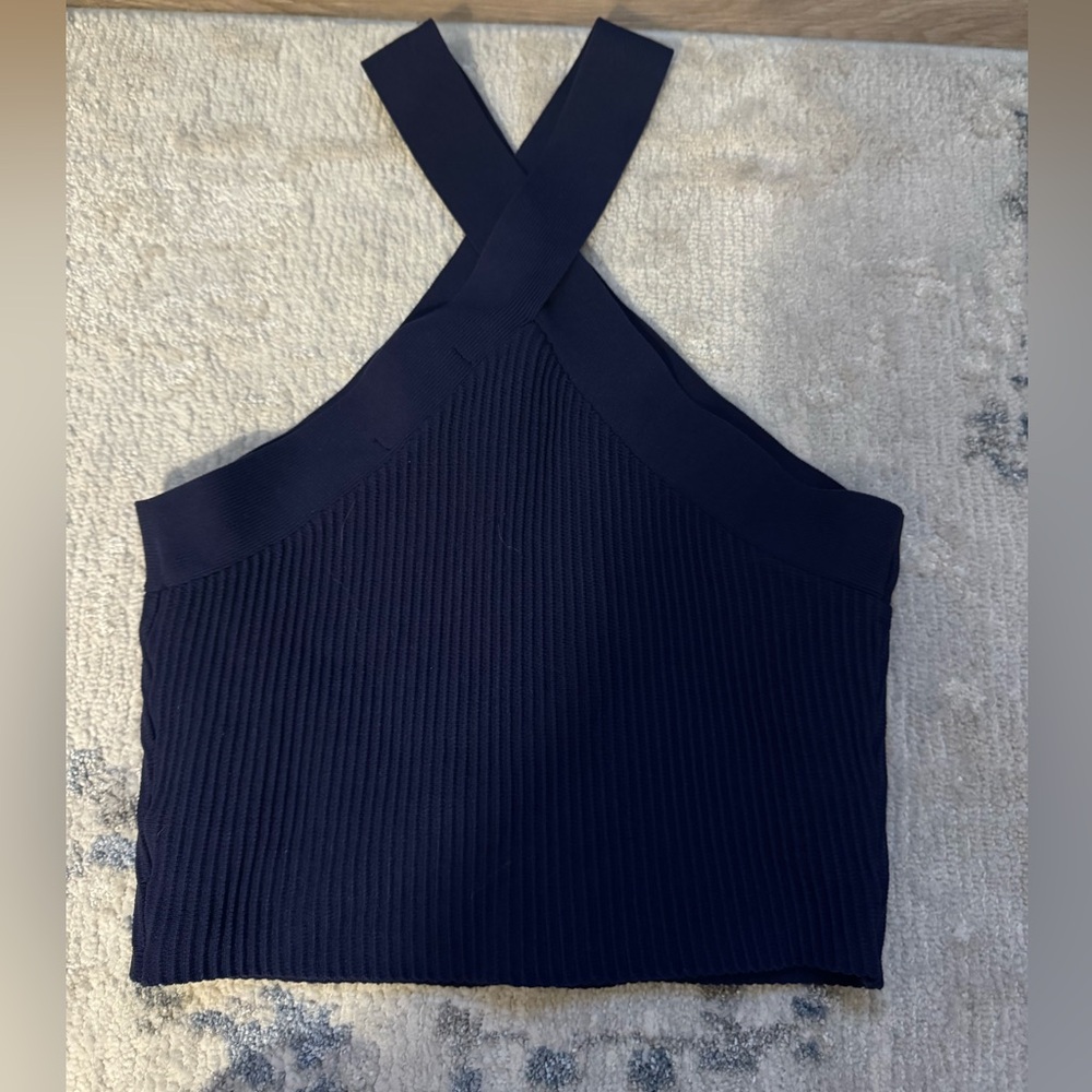 Forever 21 Navy criss cross tank top size small